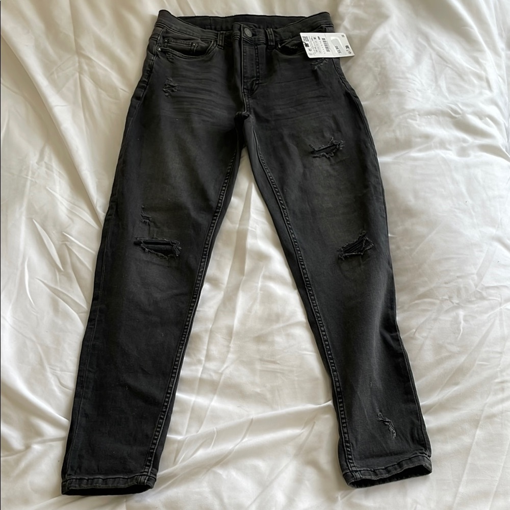 Zara Kids Black Distressed Jeans